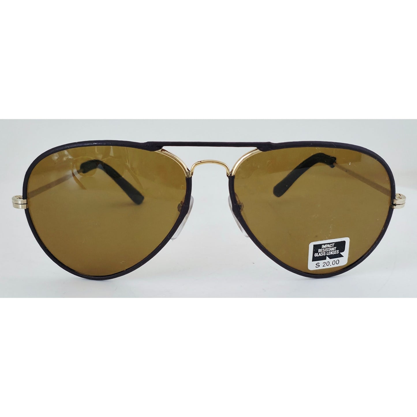 VINTAGE *NEW* 1970's Ray Max Glam Unisex Gold Frame with Brown Lens Sunglasses