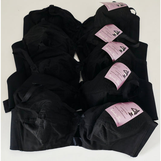 VINTAGE *NEW* 1960' Splendor Form Women's Black Bullet Bra  Size 38B Lot of 5