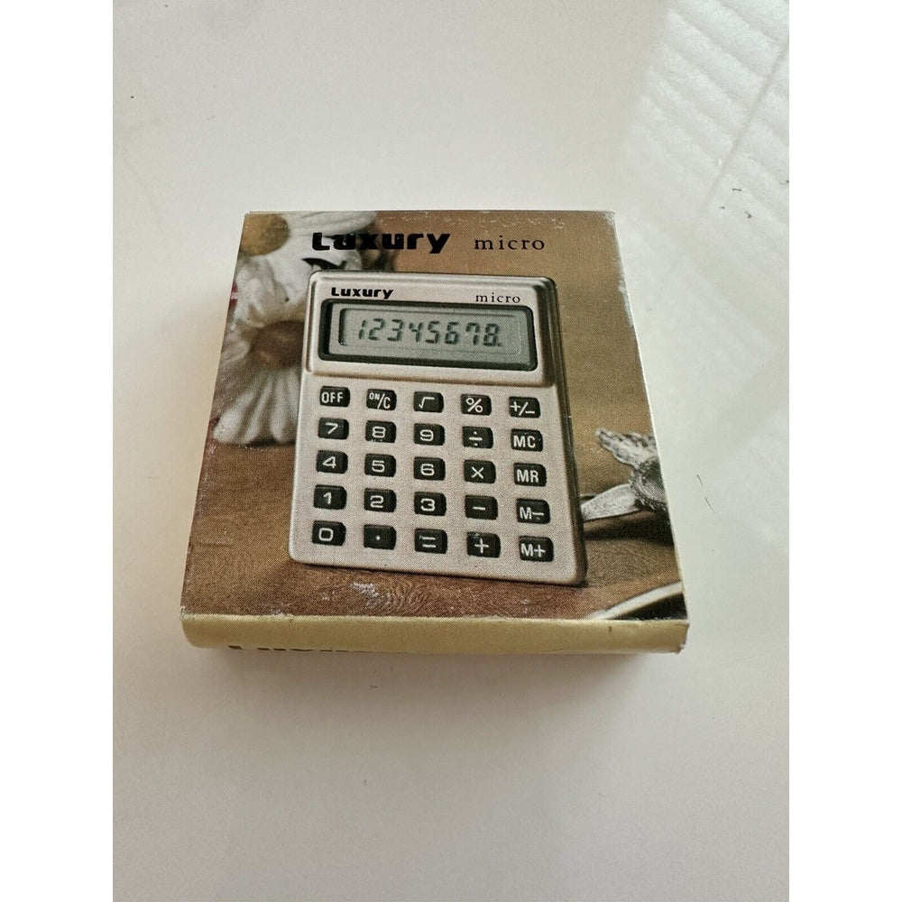 VINTAGE *NEW* Gold Micro Mini Luxury LCD Calculator
