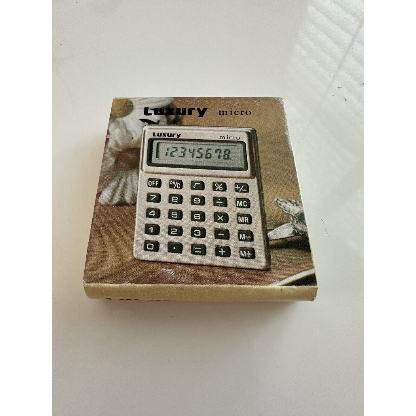 VINTAGE *NEW* Gold Micro Mini Luxury LCD Calculator