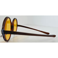 VINTAGE *NEW* 1970's Foster Grant Round Oversize Brown Frame Sunglasses