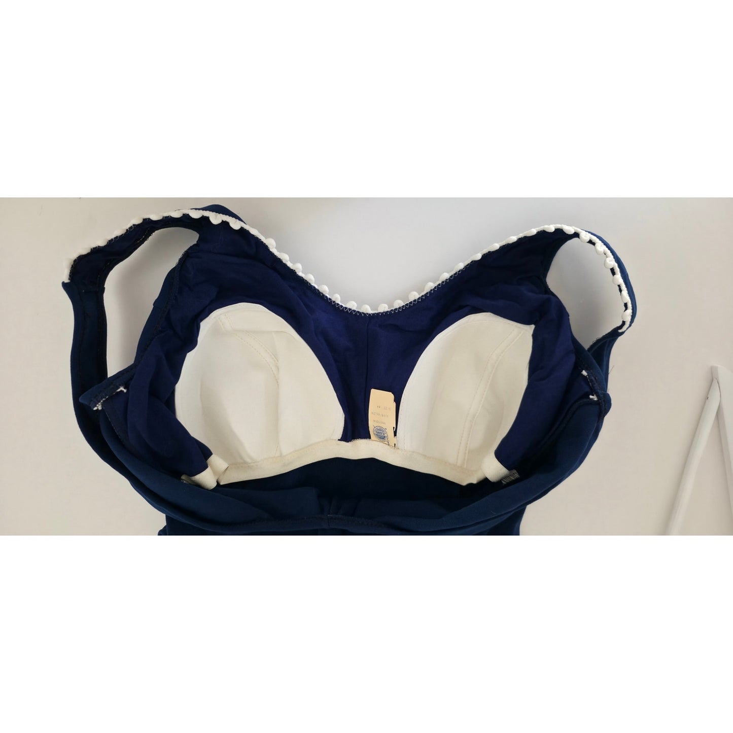 VINTAGE *NEW* 1960's ILGWU Navy Blue  100% Jersey One Piece Swimsuit Size 12 (44)