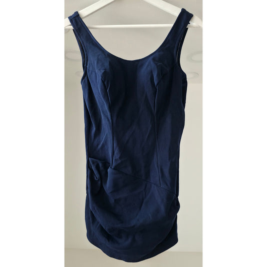 VINTAGE *NEW* 1960's Women's Navy Blue One Piece Swimsuit | Bathing Suit  Size 42 USA