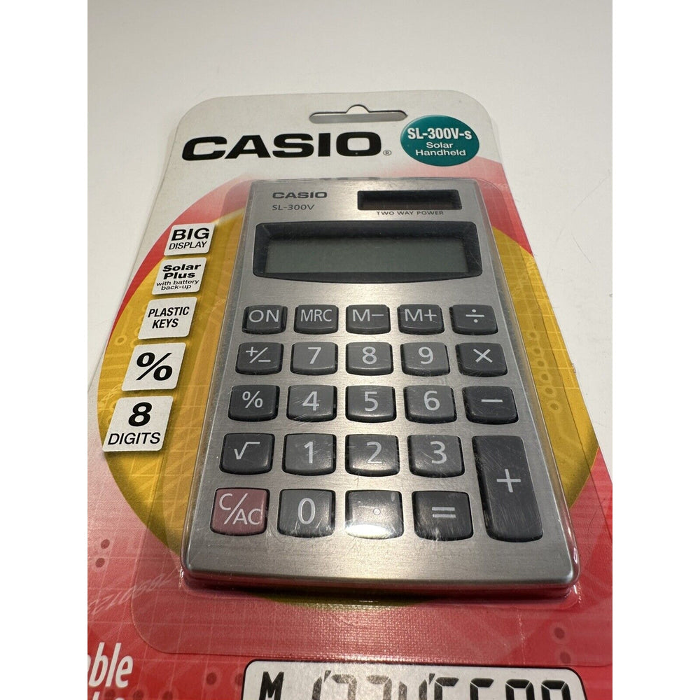 VINTAGE *NEW* Casio SL-300V-s Solar Powered/Batt Calculator