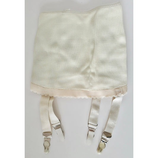 VINTAGE *NEW* 1960's Empire Foundation Women's Cream w/Lace Girdle Garter Size S
