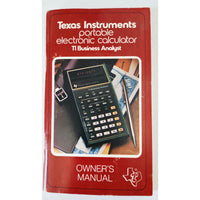 VINTAGE 1976 Texas Instruments TI Business Analyst Calculator Owner's Manual