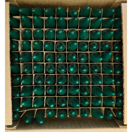VINTAGE *NEW * Christmas Light Bulbs C6 Set of 100 - GREEN