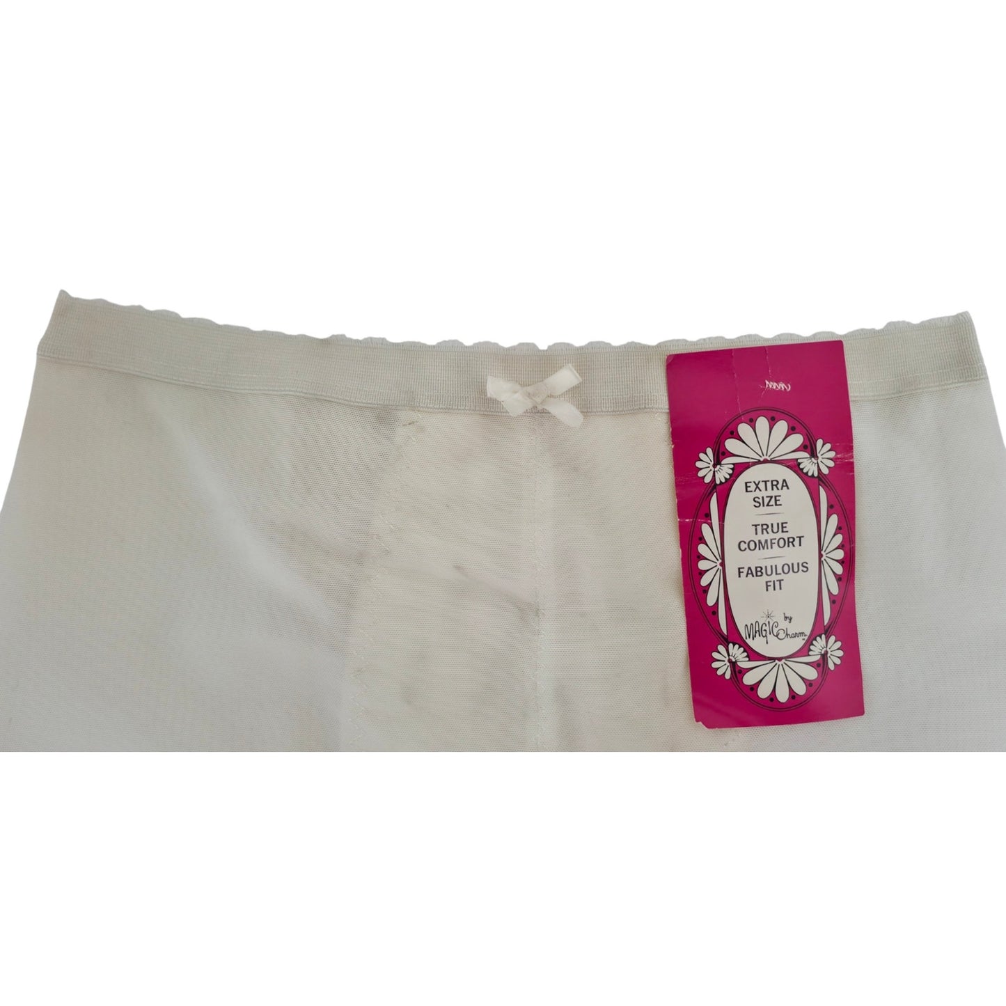 VINTAGE *PRISTINE* 1960's Women's White High-Waisted Girdle & Garter Size XL-XXL
