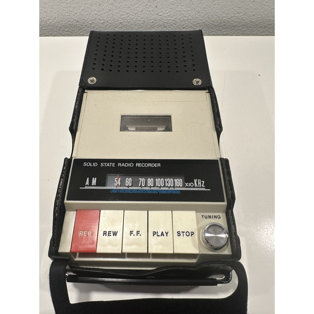 VINTAGE *NEW* 1960's Solid State TCT-601R AM Radio Cassette Recorder AC/DC Mic