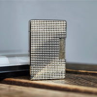 VINTAGE *NEW* 1960's Hadson Triumph Silver Textured Lighter Japan