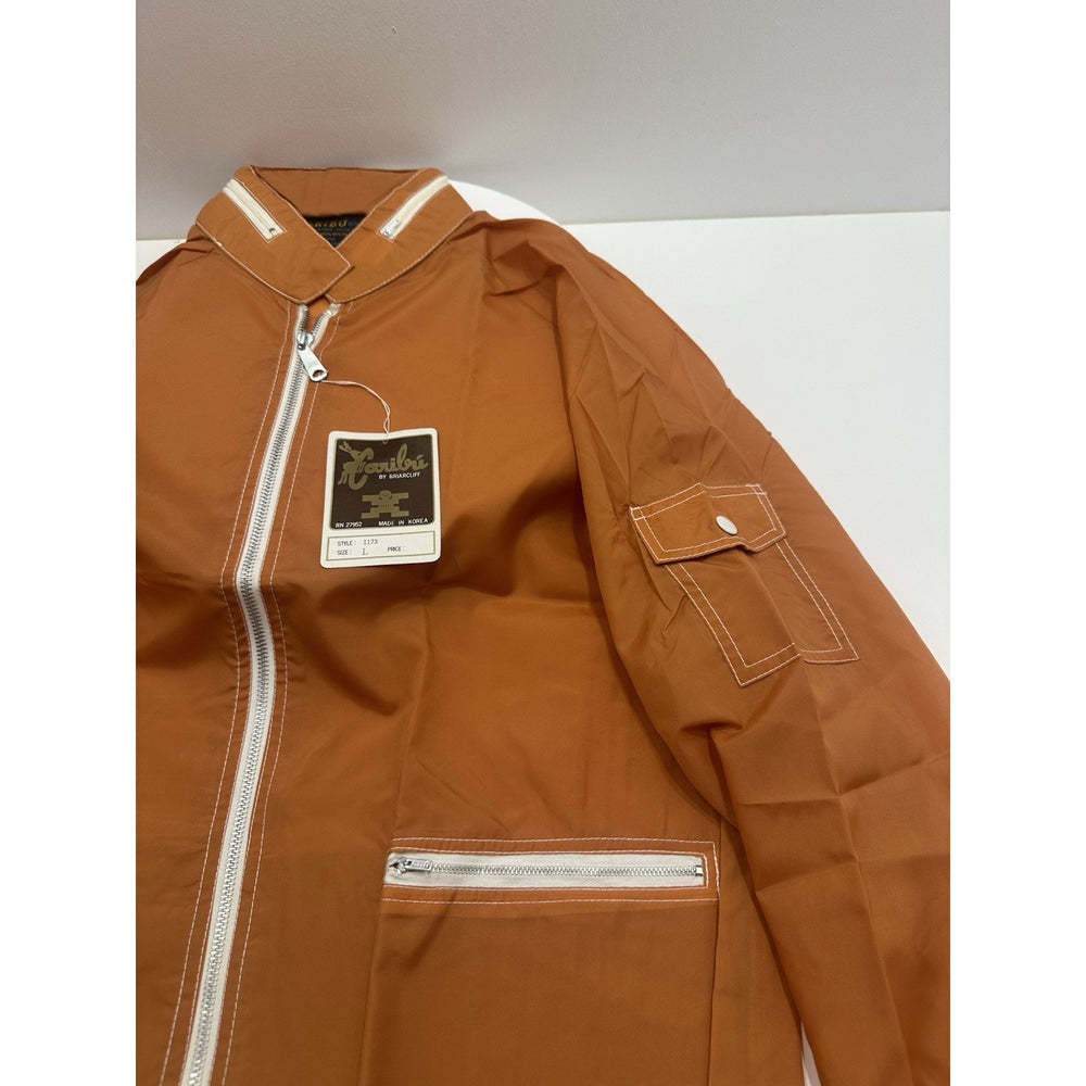 VINTAGE *NEW* 1970's Caribu Men's Nylon All Weather Zip Hood Jacket - Large