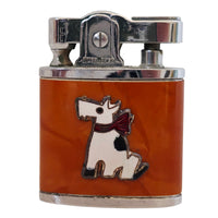 VINTAGE *NEW* 1956 Royal Star Japanese Super Lighter Brown with White Scottie Dog