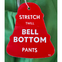 VINTAGE *NEW* 1960's Women's Green Stretch Capri Bell Bottom Pants Size 10