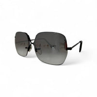 VINTAGE *NEW* 1970's Glam Unisex Sunglasses Black Frame with Smoke Gray Lens