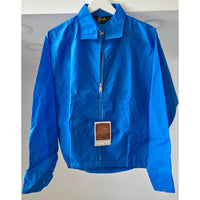 VINTAGE *NEW* 1970's Caribu Men's Blue Nylon All Weather Zip Hood Jacket Size L