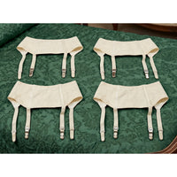VINTAGE *NEW* 1960's MACBESS Women's Cream w/Flowers Garter Belt Sz 30 Lot of 4