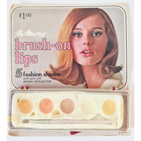 VINTAGE *NEW* 1970's Nu-Masca Brush-On Lips 5 Shades w/Applicator #400 Set of 4