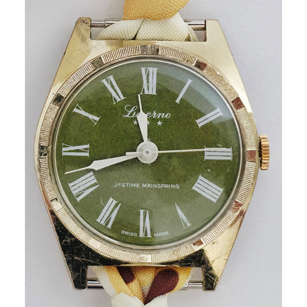 "Frozen In Time" 1960's Vintage Watch Face w/ Silk/Satin Tie Bracelet