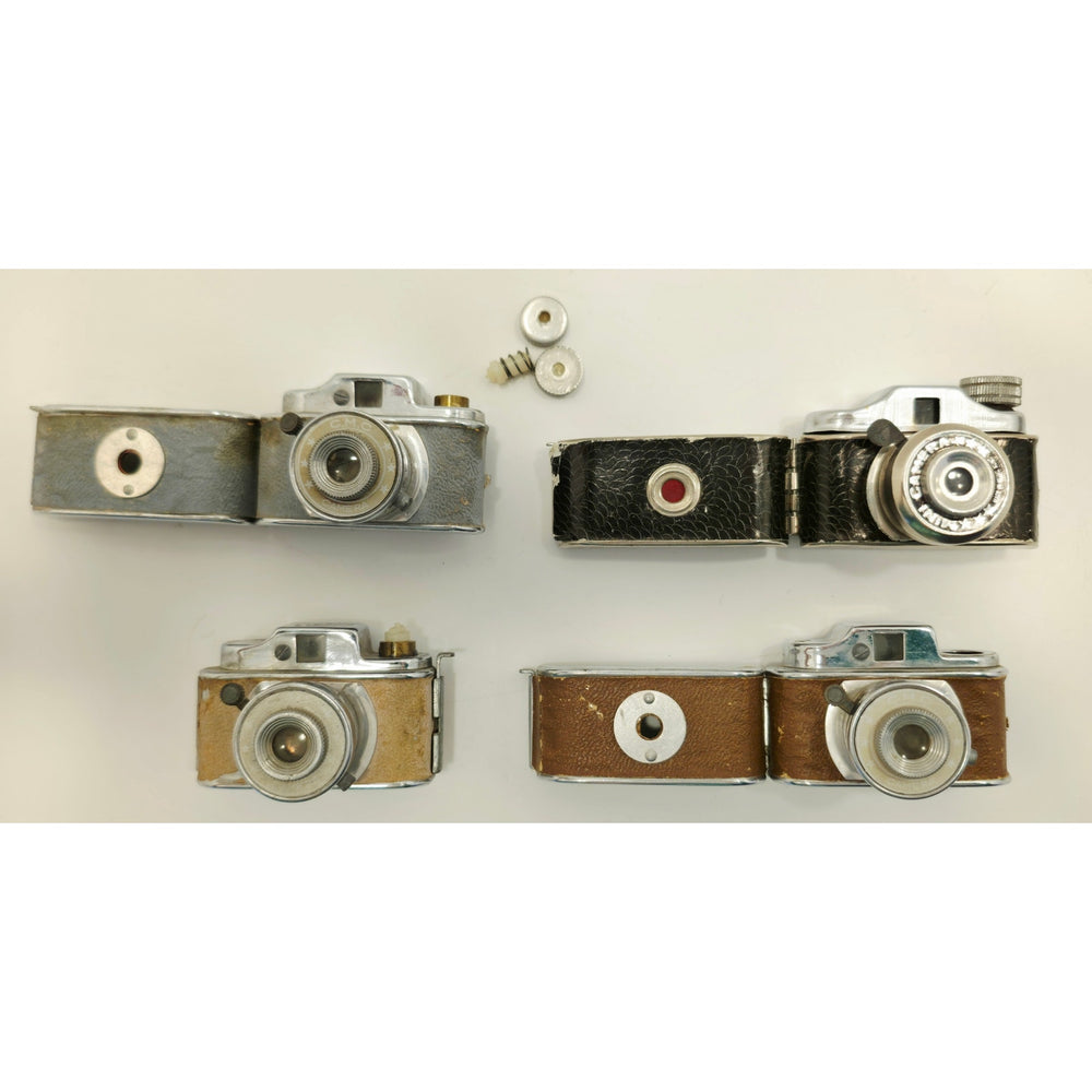 VINTAGE 1950's Set of 4 Micro Mini Cameras Made in Japan (Needs Lovin)