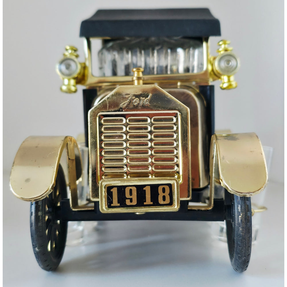 VINTAGE *PRISTINE* 1950's Decanter Music Box 1918 Ford Car w/4 Shot Glasses