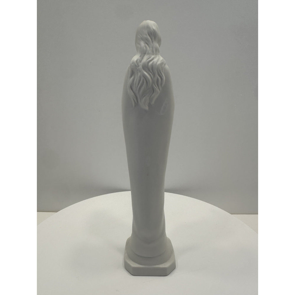 VINTAGE *NEW* 1950's White Standing Praying Lady with Long Hair Figurine