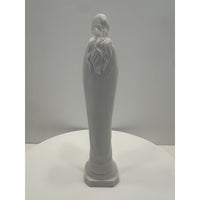 VINTAGE *NEW* 1950's White Standing Praying Lady with Long Hair Figurine