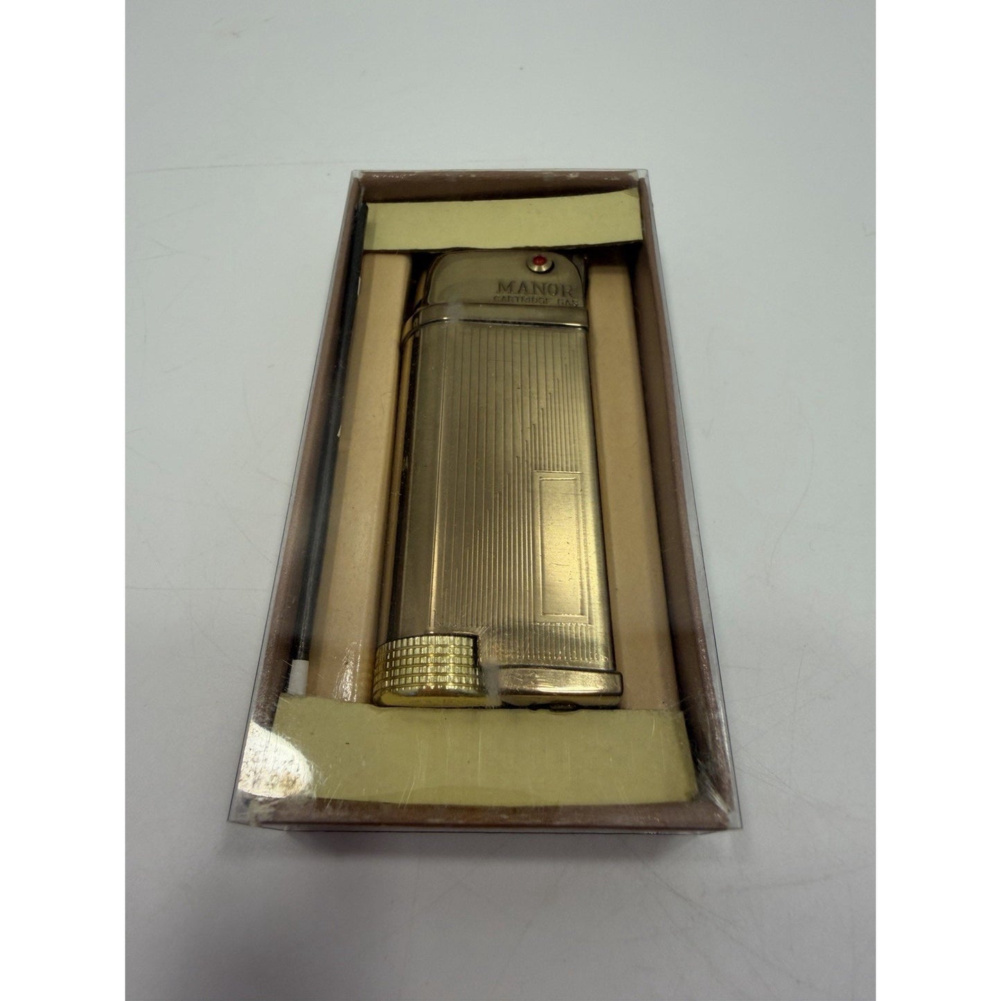 VINTAGE *NEW* 1960's Manor Gold Butane Lighter