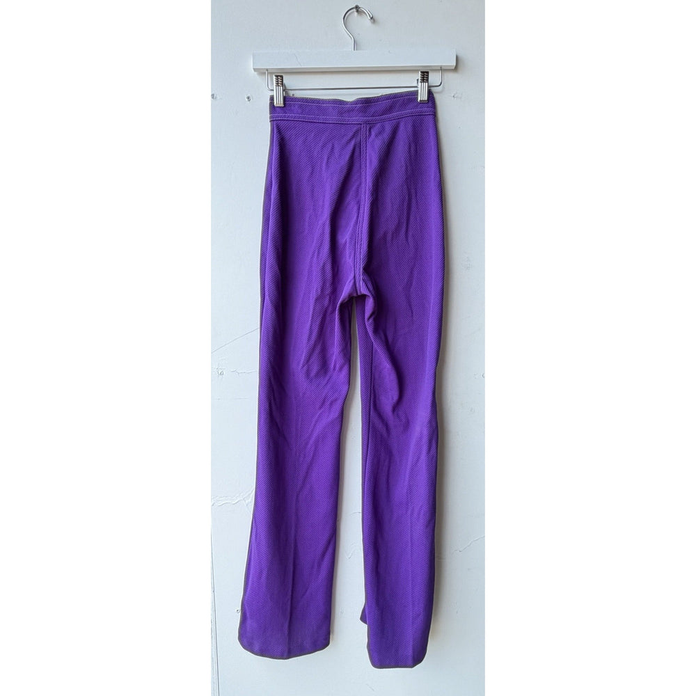 VINTAGE *NEW* 1960's Women's Purple 5-Button Twill w/Front Pockets Pants Size 8