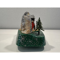VINTAGE *NEW* 1970's Hand Painted Nativity Set Movable Stage Music Box
