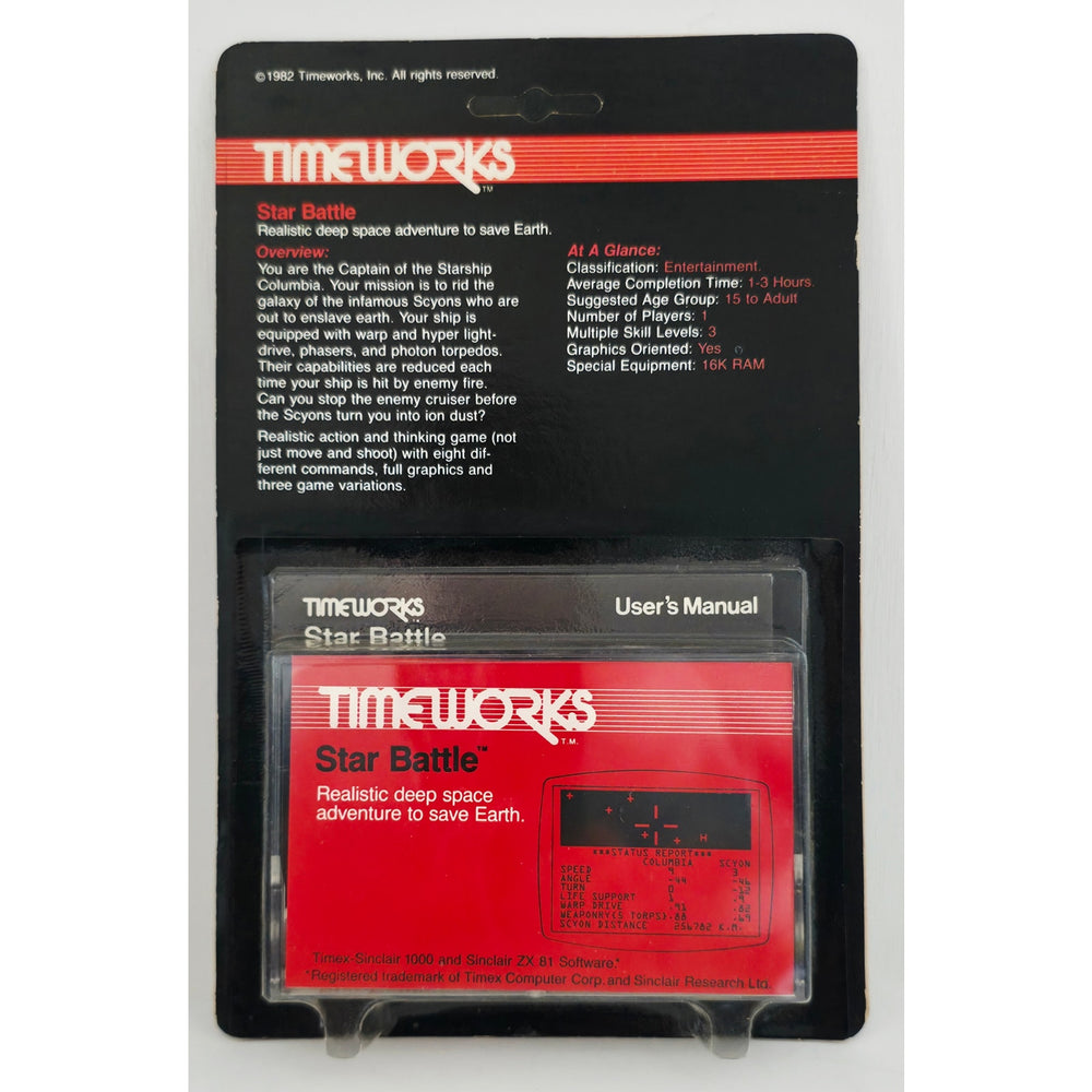 1982 Star Battle Timeworks Timex Sinclair 1000 ZX81 NOS Sealed Dealer Stock