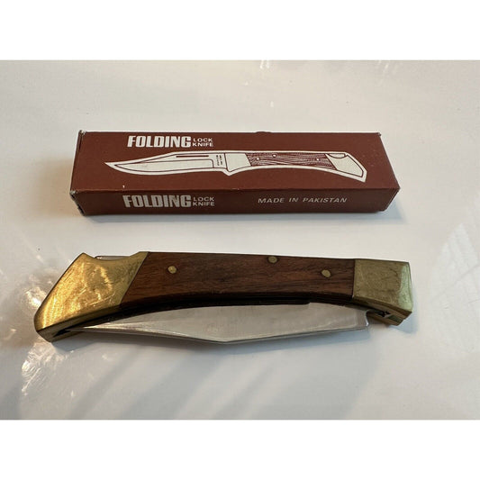VINTAGE *NEW* Folding Hunter Lock Back Knife Set of 6