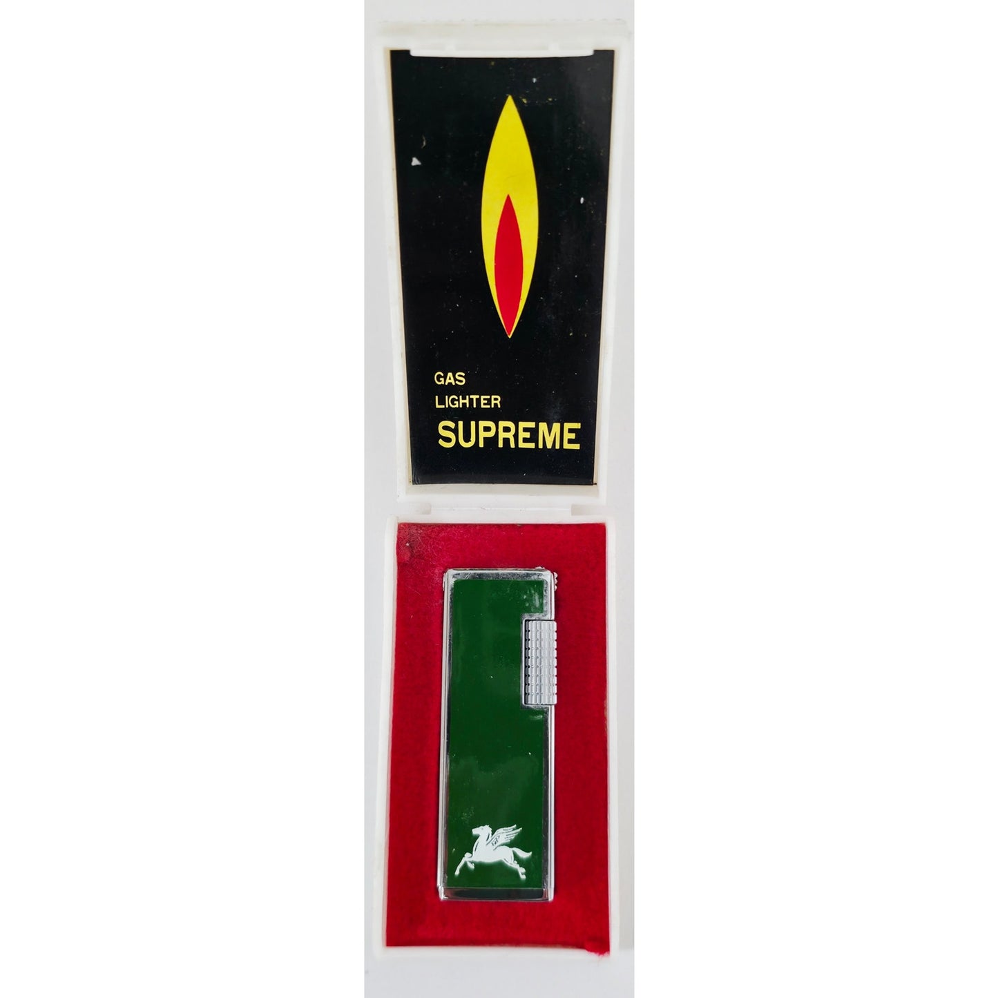 VINTAGE *NEW* 1960's Green Lighter with Pegasus in Original Box by Supreme USA