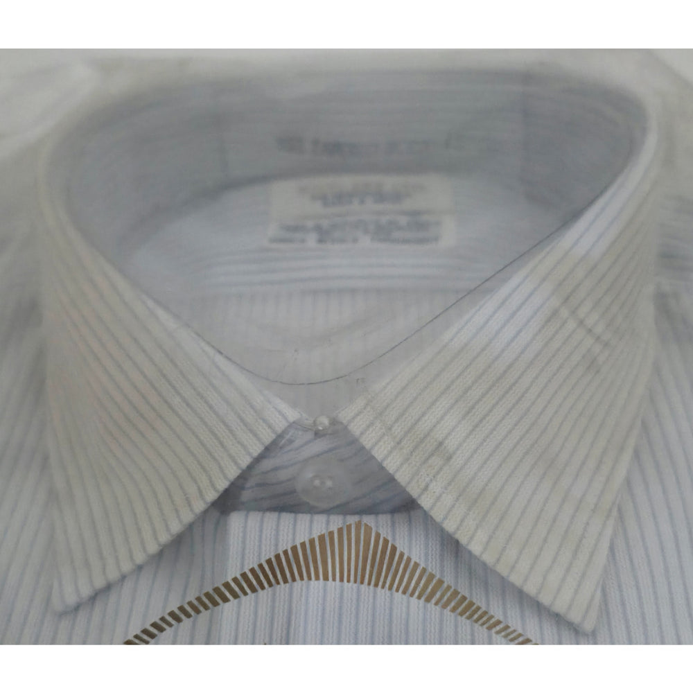VINTAGE *NEW* 1960's Men's Striped Collared Shirt Polyester/Nylon Blend Size 15-32