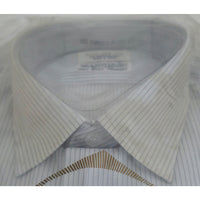 VINTAGE *NEW* 1960's Men's Striped Collared Shirt Polyester/Nylon Blend Size 15-32