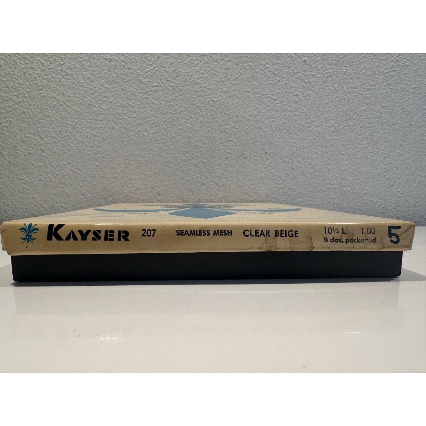 VINTAGE *NEW* 1960's Kayser Hosiery Seamless Mesh-Clear Beige Sz10.5L X 5