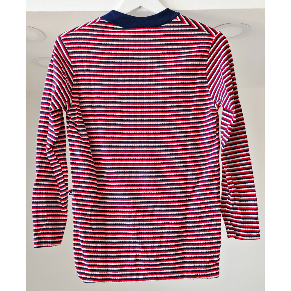 VINTAGE *NEW* 1970's WLP Women's Red White Blue Shirt 100% Nylon Size M