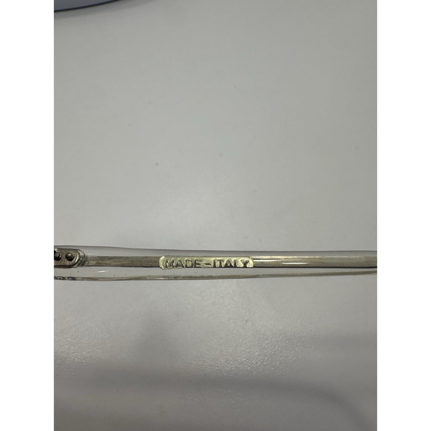 VINTAGE *NEW* 1970's Glam Unisex Clear Circle Frame w/Lavender Lenses Sunglasses