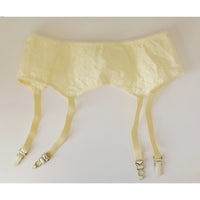 VINTAGE *NEW* 1950's Women's Light Yellow Garter with Flowers Size L Lot of 3