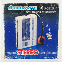 VINTAGE *NEW* 1980's Robin CV-1 Stereo Cassette Player | Walkman with Headphones