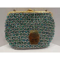 VINTAGE *NEW* 1960's Hand-Made Fancy Beaded Purse Green