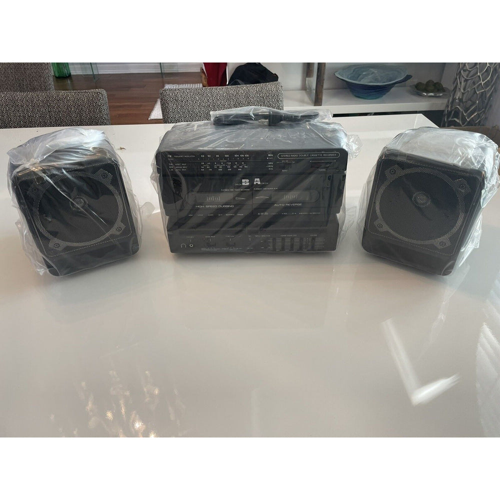 VINTAGE *NEW* 1980's General Sound # GS-2626 4-Band Dual Cassette Boombox