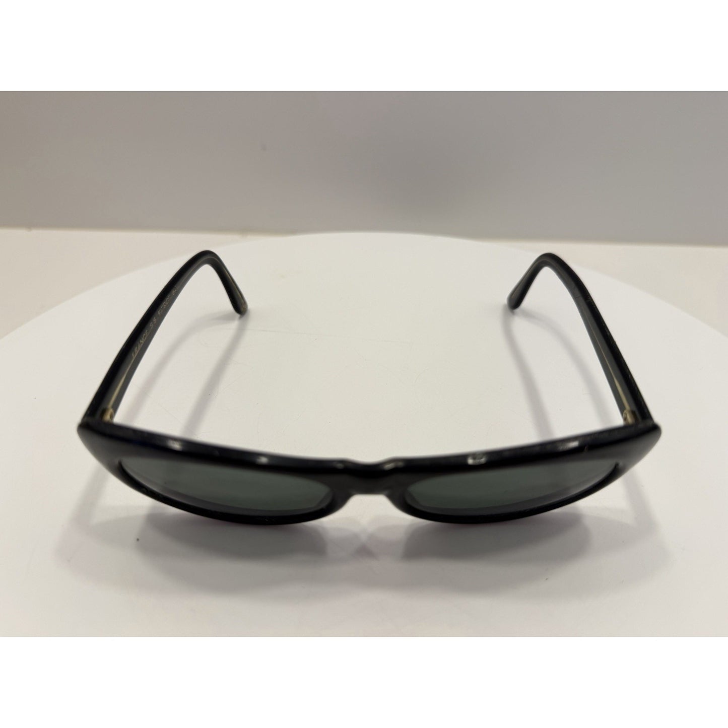 VINTAGE *NEW* 1970's Glam Unisex Sunglasses Black Oval Frame FRANCE