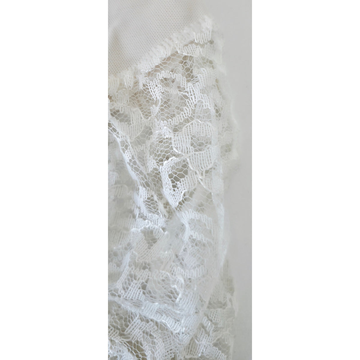 VINTAGE *NEW* 1950's Women's White w/Lace Girdle Garter Size L