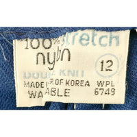 VINTAGE *NEW* 1960's Women's Blue w/White Stitching Flared Stretch Pants Size 12