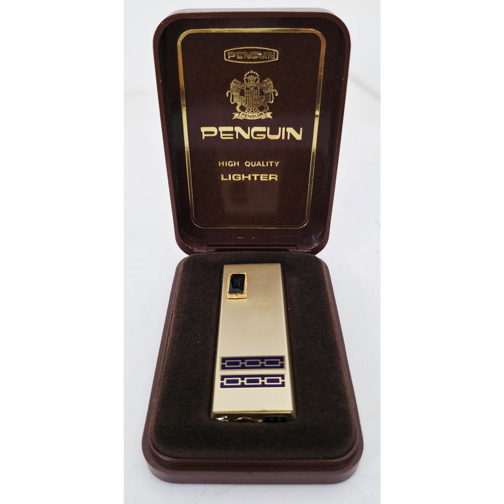 VINTAGE *NEW* 1960's Penguin Vectron Gold Electric Lighter Japan