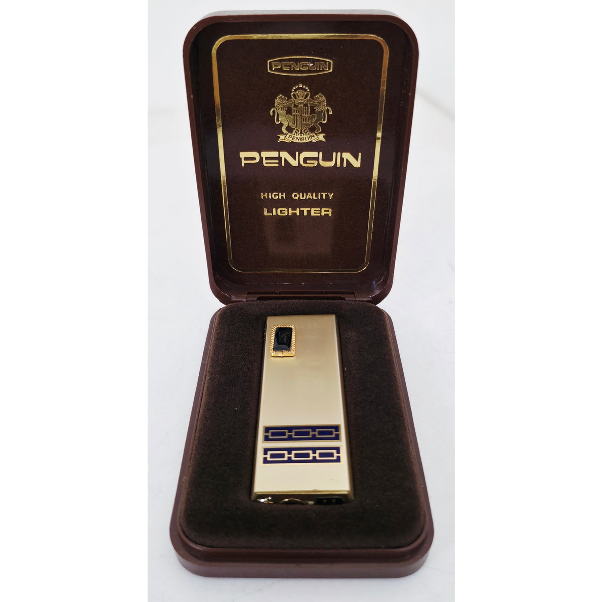 VINTAGE *NEW* 1960's Penguin Vectron Gold Electric Lighter Japan
