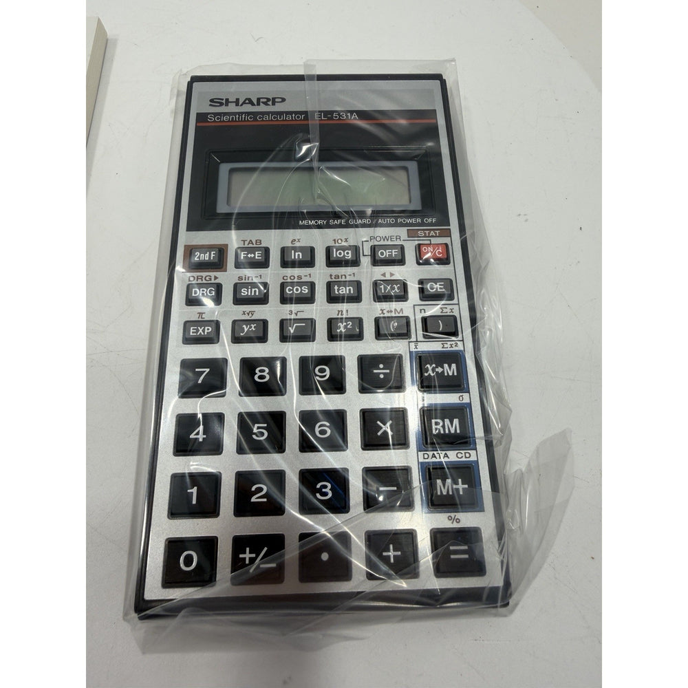 VINTAGE *NEW* 1980's Sharp EL-531A with Textbook Scientific Calculator