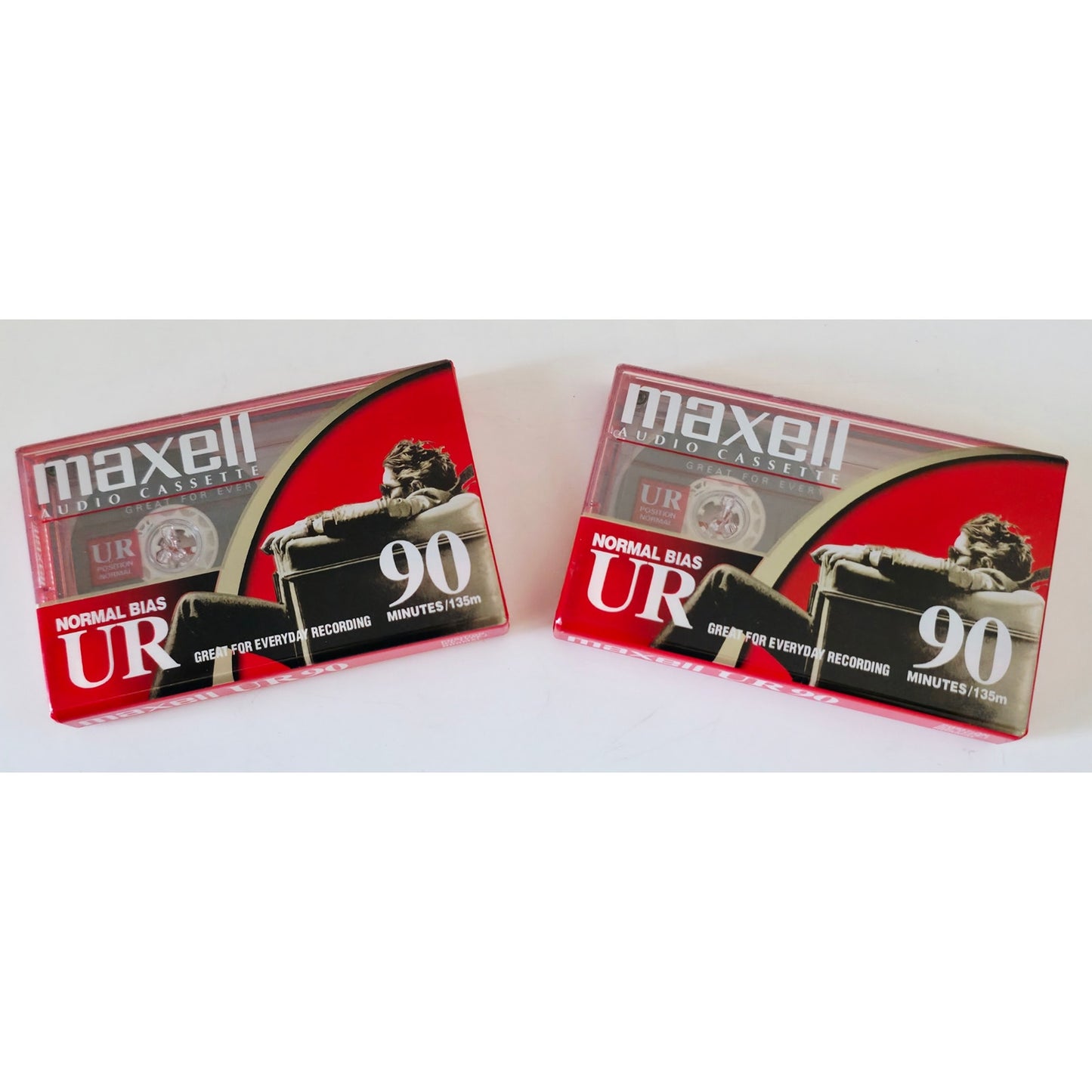 VINTAGE *NEW* 1980's Maxell UR 90 Normal Bias Blank Audio Cassette Tapes Sealed