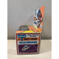 VINTAGE *NEW* 1970's Wind-Up VOLKSWAGEN Police Bug with Siren Sound Turn Around Action
