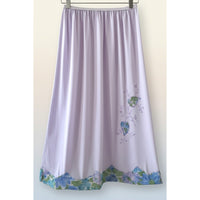 VINTAGE *NEW* 1960's Movie Star Women's Lt Purple Flowered Trim Slip Skirt Sz L